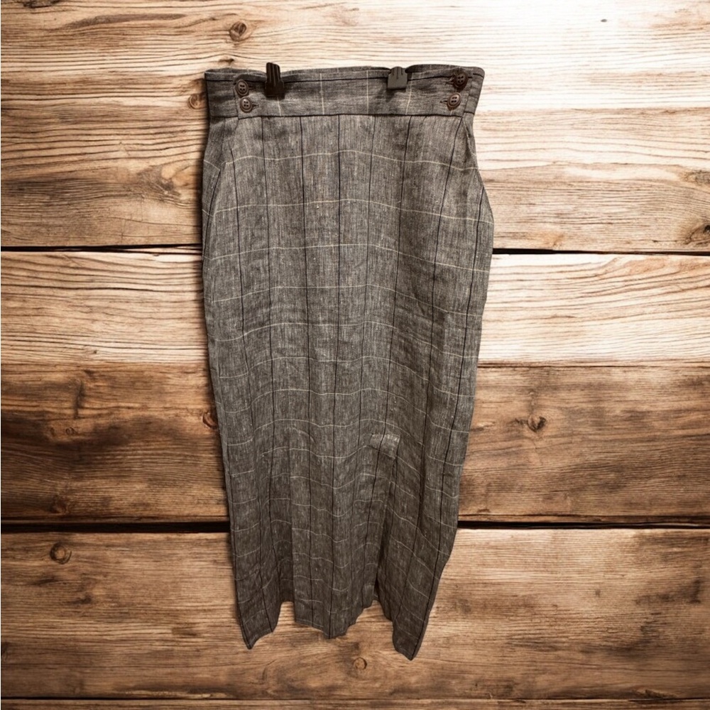 Alain Manoukian Plaid Midi Skirt size small